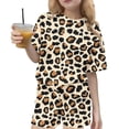thumbnail image 1 of Auroural 2 Piece Clothing Sets for Toddler Children's Summer Leopard Print Leisure Round Neck Short Sleeves Top and Shorts Two-Piece Set for Kids, 1 of 8