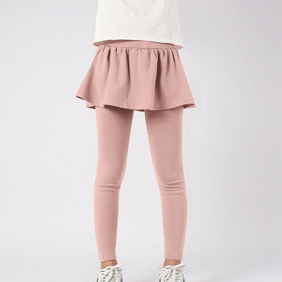Children's Summer Solid Color Leggings Skirts and Girls' Pants Girls Baggy Wide Sweatpant Baggy Pants for Girl