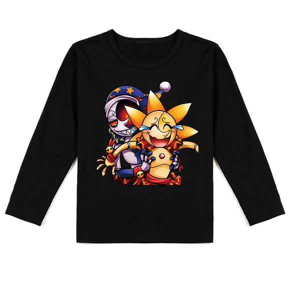 Children's Sundrop and Moondrop Soft Cotton Long Sleeve T-shirt: Stylish Print for Cooler Days