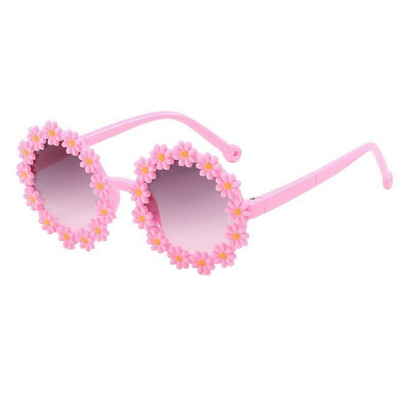 Children's Sunglasses Bowknot and PC Materials UV Frame Sunglass Round Frame Small Petal Glasses For Kids G