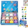 thumbnail image 1 of PLYZLE 12x60g Children's Bath Ball Set | Hidden Sea Creature Surprises | Gentle Tub Activity Toy, 1 of 6
