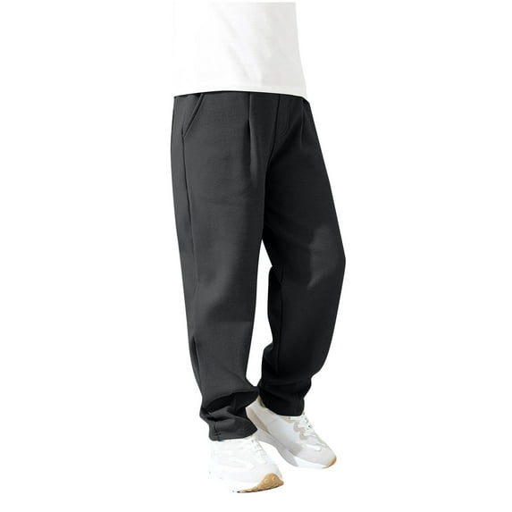 Children's Sweatpants, Boys Lightweight Sweatpants, Paiwinds Children's Solid Color Pants With Elastic Waistband Loose Fitting Work Pants Medium Size Pants With Pockets For Adults