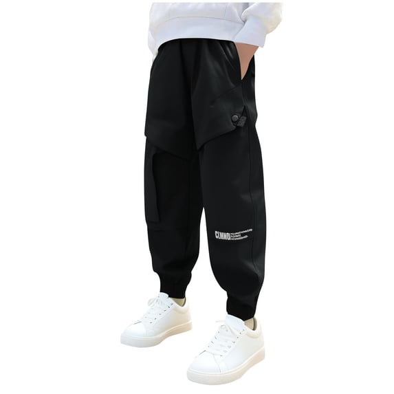Children's Sweatpants, Cargo Sweatpants For Kids, Paiwinds Children's Solid Color Boys' Bike Full Length Pants Sports Pants Casual Home Long Pants Dance Multicolor