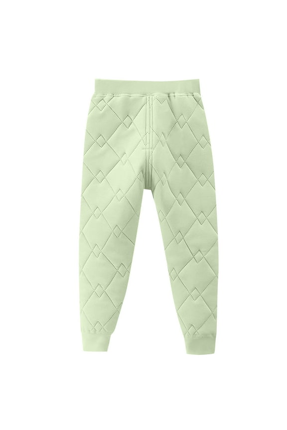 Children's Sweatpants, Fleece Sweatpants, Paiwinds Children's Winter Solid Color Sandwiched Elastic Waist With Sports Can Be Worn As Casual Sports Pants For Kids