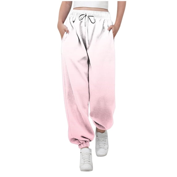 Children's Sweatpants with Zipper Pockets Athletic Pants Traning Track Pants Wide-leg for Children Soccer, Running, Workout Pink 3 Years