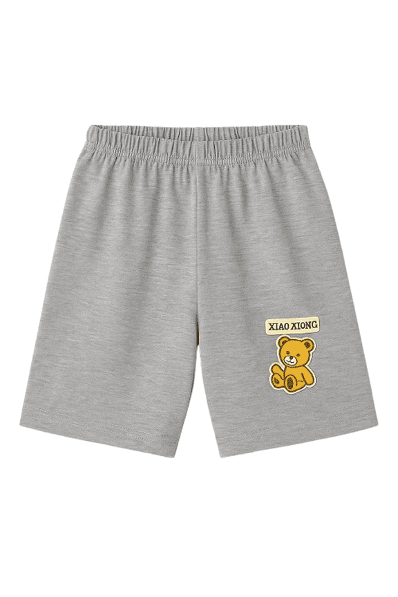 Children's Teddy Bear Shorts - Heather Gray - XXLarge
