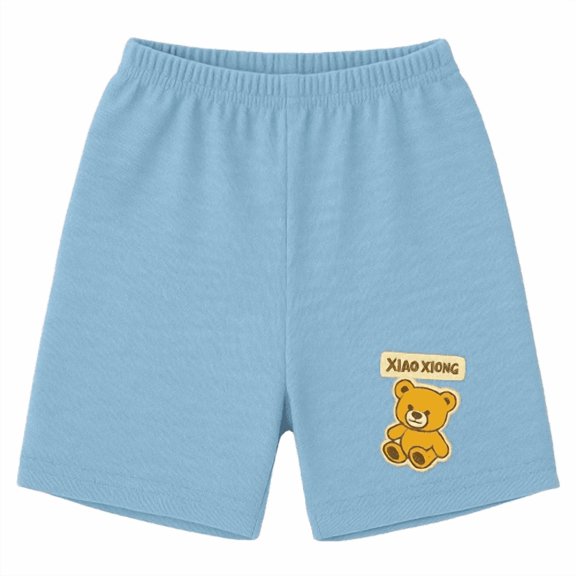 Children's Teddy Bear Shorts - Sky Blue - Large