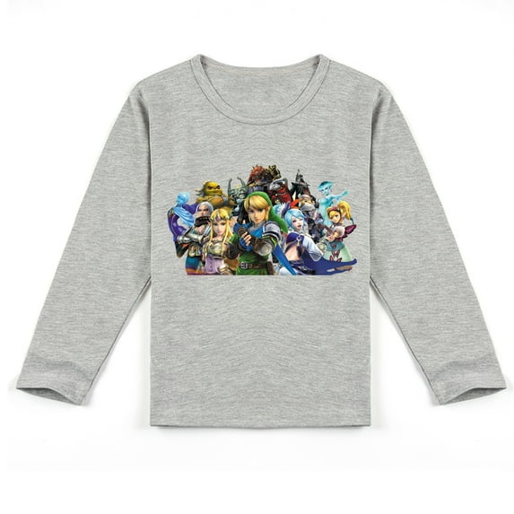 Children's The Legend of Zelda Breathable Long Sleeve T-shirt with Unique Print, Great for Fall
