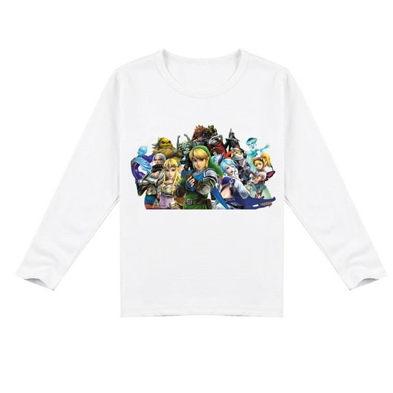 Children's The Legend of Zelda Breathable Long Sleeve T-shirt with Unique Print, Great for Fall