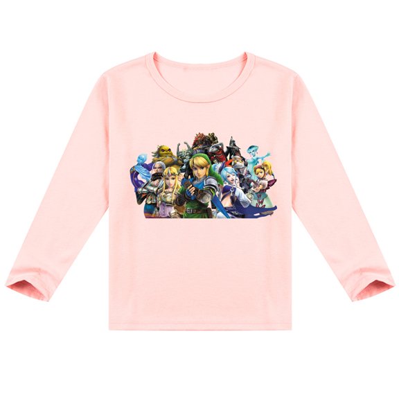 Children's The Legend of Zelda Breathable Long Sleeve T-shirt with Unique Print, Great for Fall