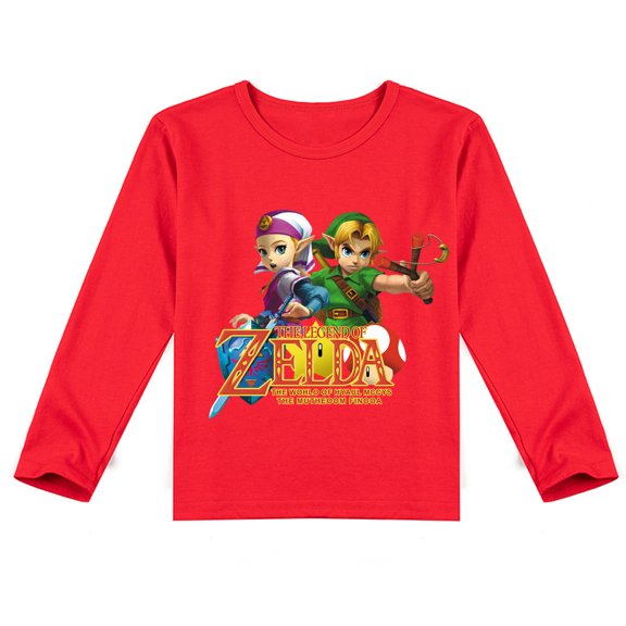 Children's The Legend of Zelda Fashionable Long Sleeve T-shirt, Soft and Breathable for Spring