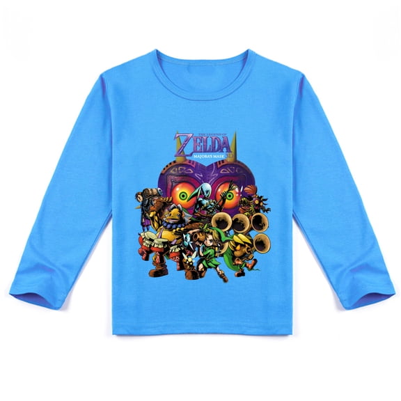 Children's The Legend of Zelda Soft Cotton Long Sleeve T-shirt: Stylish Print for Cooler Days