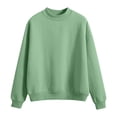 thumbnail image 1 of Children's Thickened Sweatshirts Velvet Lined Soft Warm Crewneck Pullover Tops Comfortable Long Sleeve Sweatshirts Green 5 Years, 1 of 7