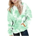 thumbnail image 1 of Children's Tie-Dye Hoodie Sweatshirt Kids Winter Multicolored Lightweight Pullover Girls Boys Warm Hooded Sweatshirts Tops with Pocket, 1 of 4