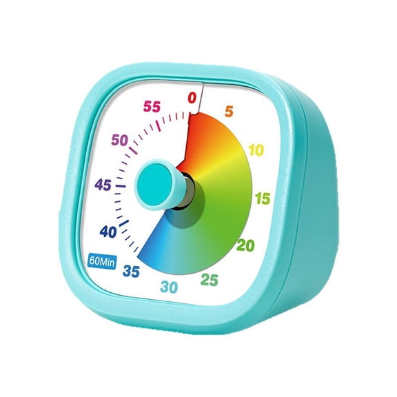 Children's Timer Cartoon Cute Learning Visual Management Timer Student Homework Self discipline Management(Blue)