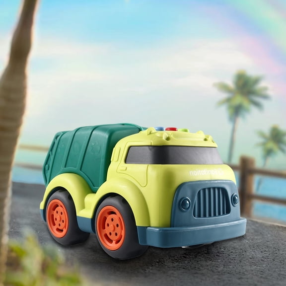 Children's Toy Car,Sound and Light Music,Simulation Engineering Vehicle,Mini Excavator,Cement Mixer,Flexible Wheels,Realistic Details,Durable ABS Material,Racing and Role Play Green