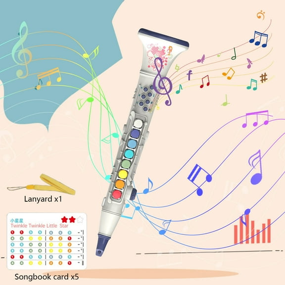 Children's Toy Clarinet, Musical Puzzle Instrument with Lights, Interactive Sound Toy, Educational Learning Gift for Boys & Girls