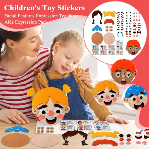 Children's Toy Stickers Facial Features Expression Teaching Aids Expression Pack