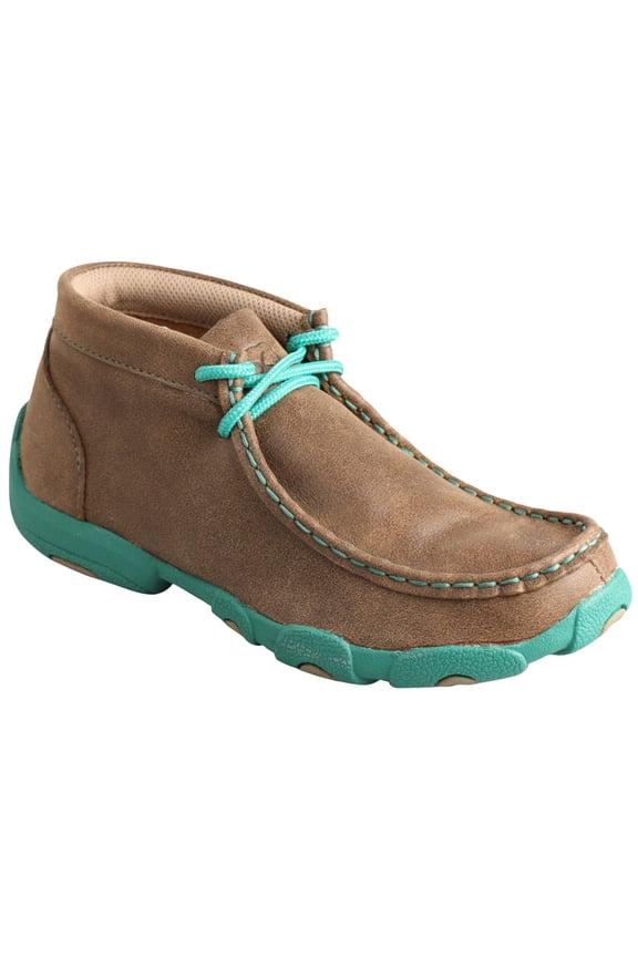 Children's Twisted X YDM0017 Driving Moc Bomber/Turquoise Leather 1 M