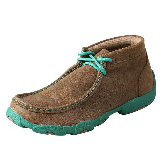 Children's Twisted X YDM0017 Driving Moc Bomber/Turquoise Leather 12 M