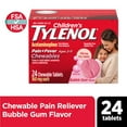 thumbnail image 1 of Children's Tylenol Chewables, 160 mg Acetaminophen, Bubble Gum, 24 Count, 1 of 11