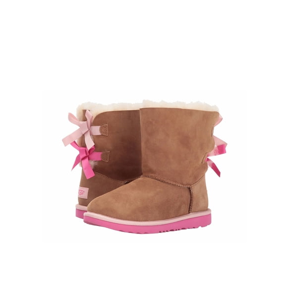 UGG K Bailey Bow II 1017394K Kid's Boot CHESTNUT / PINK AZALEA