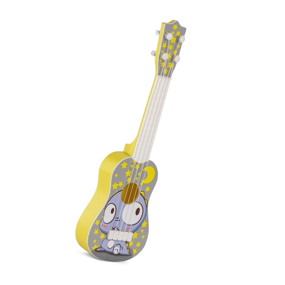 Children's Ukulele Guitar Toy With Cartoon Designs For Kids Safe Musical Instrument Ukulele Toy for Music Learning