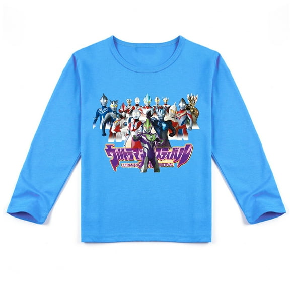 Children's Ultraman Fashionable Long Sleeve T-shirt, Soft and Breathable for Spring for Boys and Girls