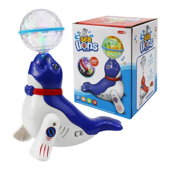 Children's Universal Rotating Light Music Projection Dancing Top Ball Dolphin Electric Toys