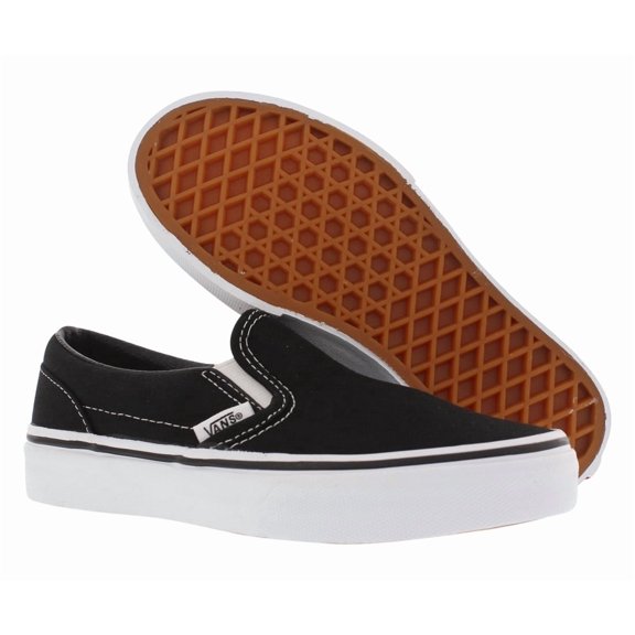 Vans Kids Classic Slip-On (Little Kid/Big Kid) Black/True White