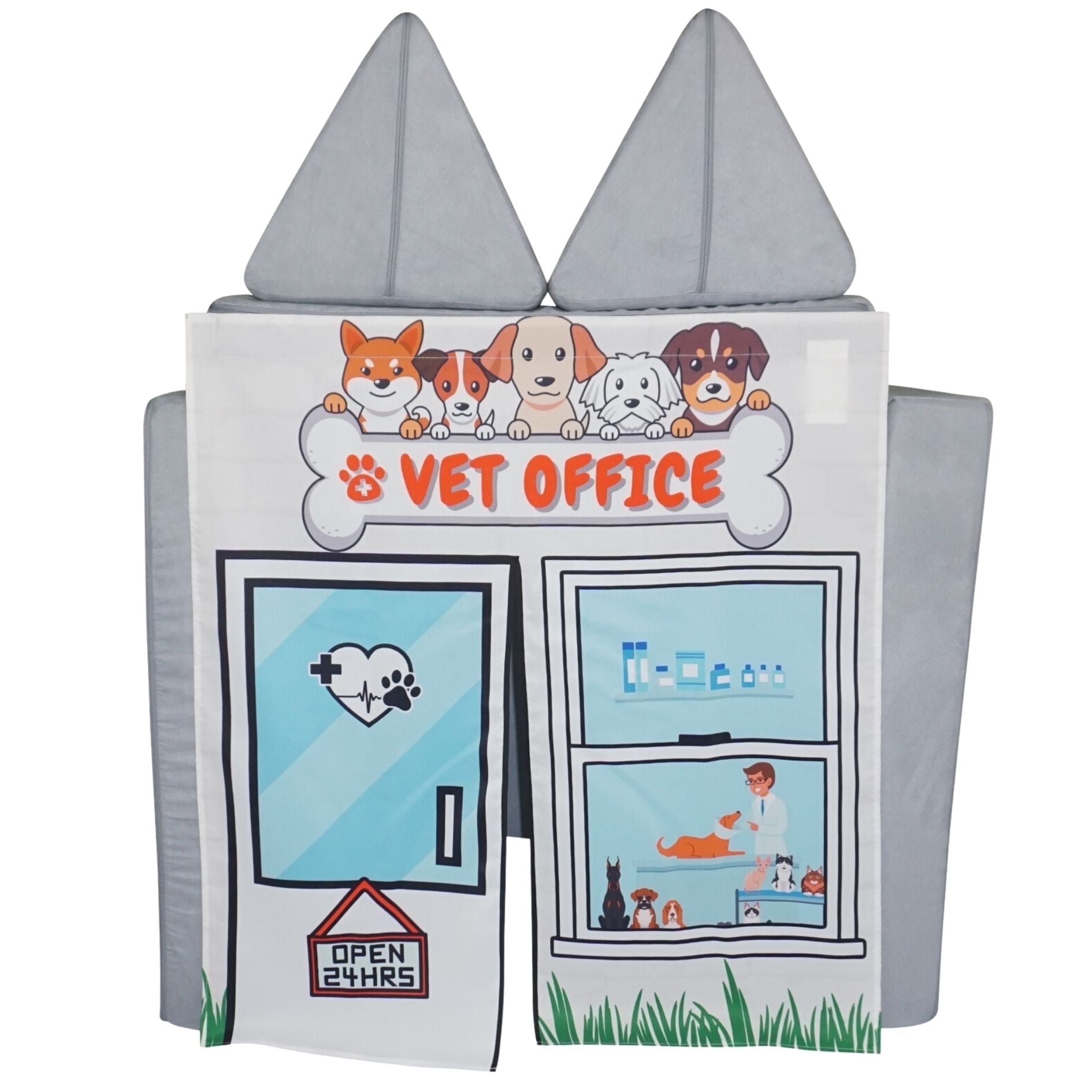 Children's Vet Play Panel for Kids Foam Play Couch by Couch Swag