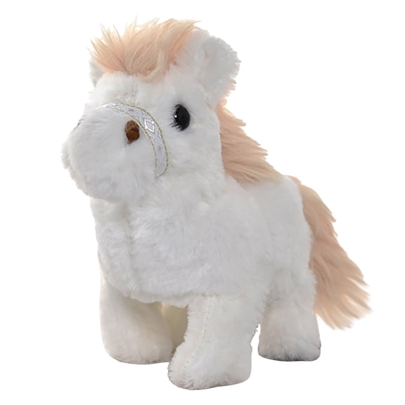 Children’s Walking Small Horse Electronic Toy with Animated Motion Wagging Tail Simulate Calls Interactive Companion Animal for Young Kids Present