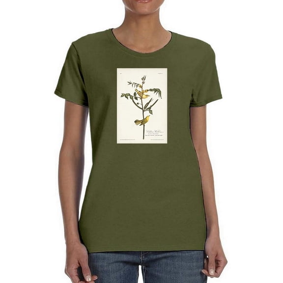 Children's Warbler T-Shirt Women -John James Audubon Designs, Female 4X-Large