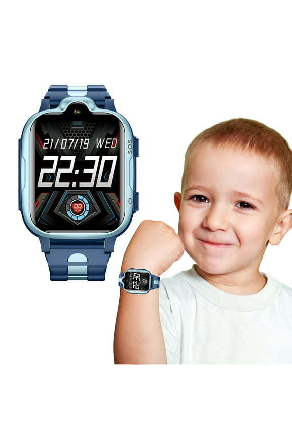 Children's Watch 4G All Netcom Blue K15 Video Call For Male And Female Students Kids Smartwatch Birthday Christmas Gift for Age 5 6 7 8 9 10 Kids