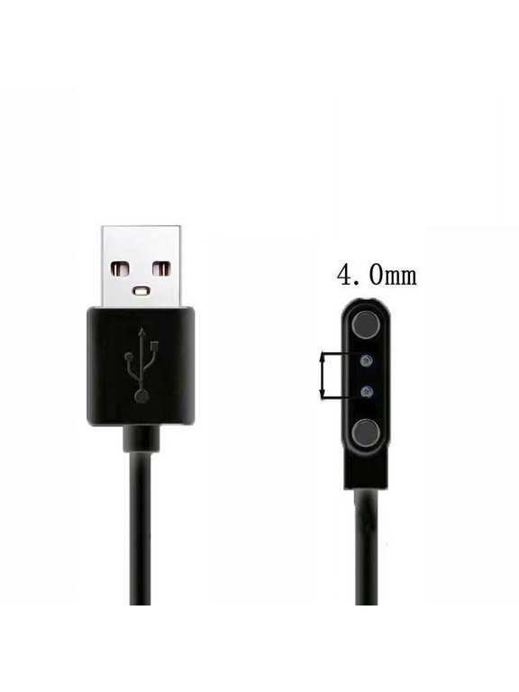 Children's Watch Magnetic Data Cable 2/4 Pin 2.84/4.0/7.62mm Smart Wristband Magnetic Charging Wire For Q12 Kids Smartwatch Part