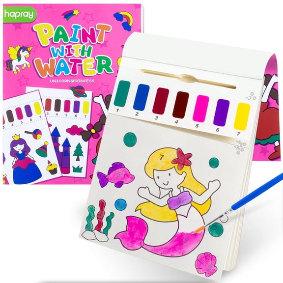 Watercolor Sketchbook, Watercolor Set, Mess-Free Watercolor Tool Kit Art & Craft Gift (Princess Theme)