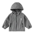 thumbnail image 1 of Children's Waterproof Rain Jacket with Hood Long Sleeved Hooded Sweatshirt With Pockets Casual And Comfortable Loose Jacket For Adults Fall Outfits Fashion Clothes on, 1 of 2