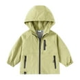 thumbnail image 1 of Children's Waterproof Rain Jacket Long Sleeved Hooded Sweatshirt With Pockets Casual And Comfortable Loose Jacket For Adults Fall Fashion Essential Sweatshirt, 1 of 2