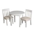 thumbnail image 1 of Children's White Round Table with 2 matching Upholstered Chairs, 1 of 2