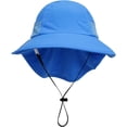 thumbnail image 1 of Children's Wide Brim Sun Hat for Kids UV Protection Summer Safari Cap with Neck Flap Breathable Mesh Panels Adjustable Chin Strap for Outdoor Beach Play Fishing Hiking Travel Accessory, 1 of 4
