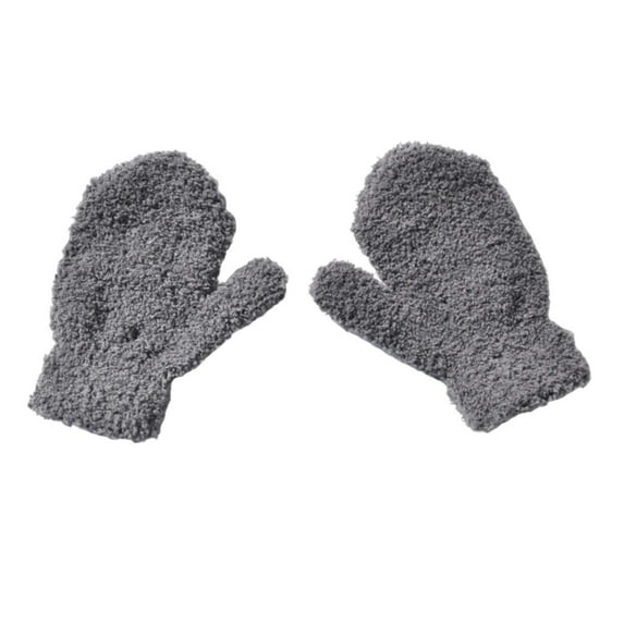 Children's Winter Cold-Proof Warm Knitted Half-Thickened Baby Gloves for 1â3 Years Old, Toddler Kids -Lined Full-Finger Ski Snow Mittens for Boys and Girls