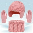 thumbnail image 1 of Children's Winter Hats Gloves and Scarf Set, Knitted Lined Beanie Hat Neck Warmer Mittens Set for Ages 2-12 Years Boys Girls, 1 of 6