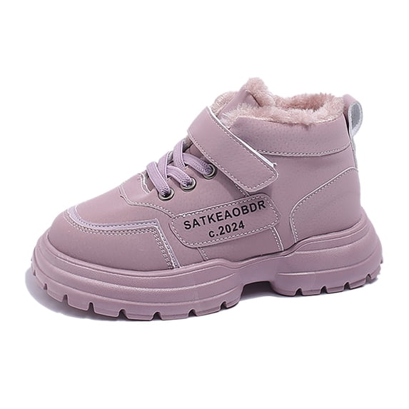 Children's Winter Solid Color Warm And Suede Casual Snow Boots Comfortable Non Boots Dress Shoes Girls Boot for Girls Size 1 All Boot Girls Boots Size 13 Toddler Girl Dress Boots Dark Girls Boots