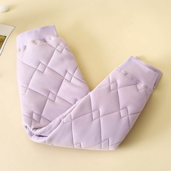 Children's Winter Warm Pants Solid Color Sandwiched Elastic Waist Sports Pants Boys Girls Long Trousers
