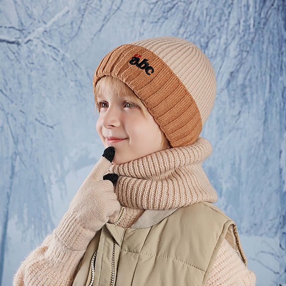 Children's Winter Warm Wool Lined Hat Scarf Glove Set Scarf Gloves Hat Scarf Gloves Hat Set Light Scarf Hat Set Men Scarf Gloves Hat Set for Men Scarf Gloves Set Hat Gloves Scarf Set Boys Hat Gloves
