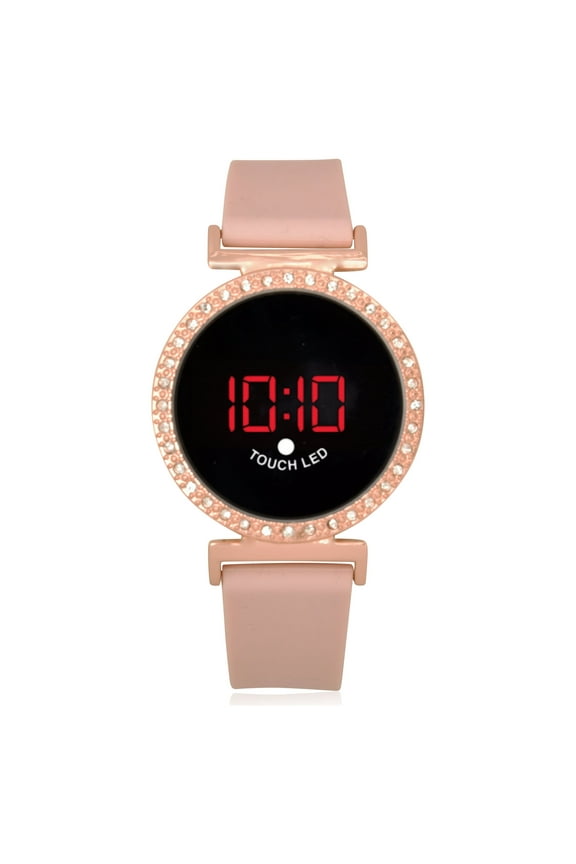 Children's Wonder Nation Gilrs LED Touch Watch with Silicone Strap in Rose Gold Ombre (WN4071WM)