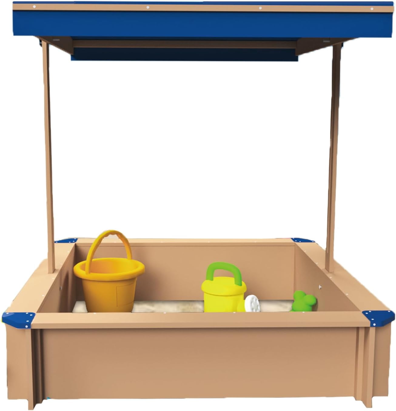 Task Box Sand Sand Box Kids Wooden Sandbox With Lid & Adjustable Canopy, Outdoor ...