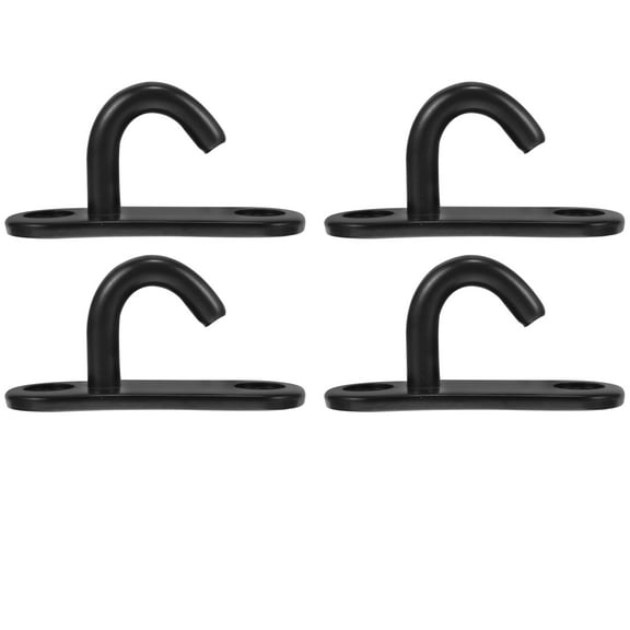 MEIBUTYUP 4-Pack Black 304 Stainless Steel U-Shaped Heavy Duty Wall and Ceiling Hooks for Indoor and Outdoor Use