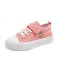 thumbnail image 1 of Children's bear canvas shoes boys board shoes autumn girls casual white shoes students breathable cloth shoes, 1 of 3