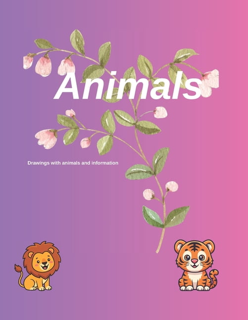 Children's book with drawing and information about animals, (Paperback)